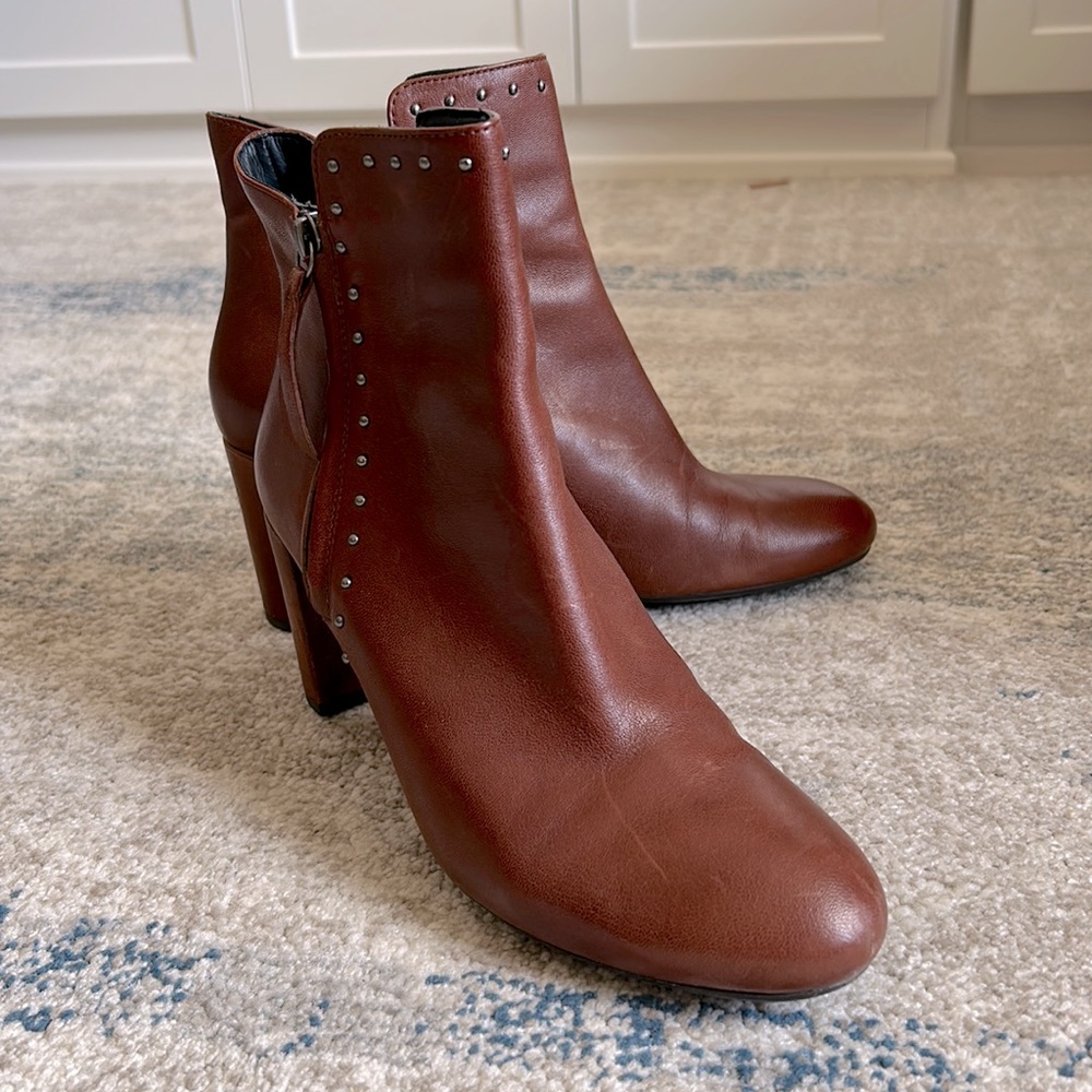 Geox Brown Leather Ankle Booties size 39